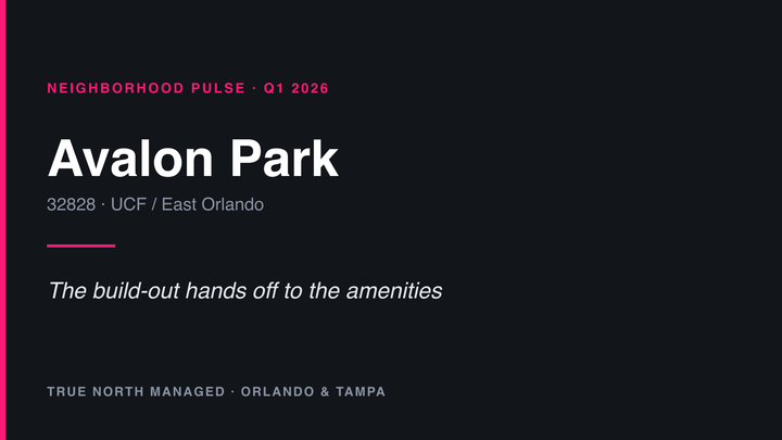 True North Managed neighborhood pulse cover: Avalon Park, Q1 2026