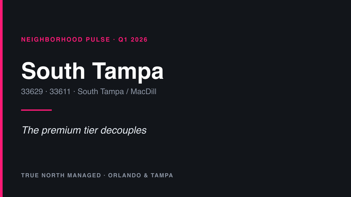 True North Managed neighborhood pulse cover: South Tampa, Q1 2026
