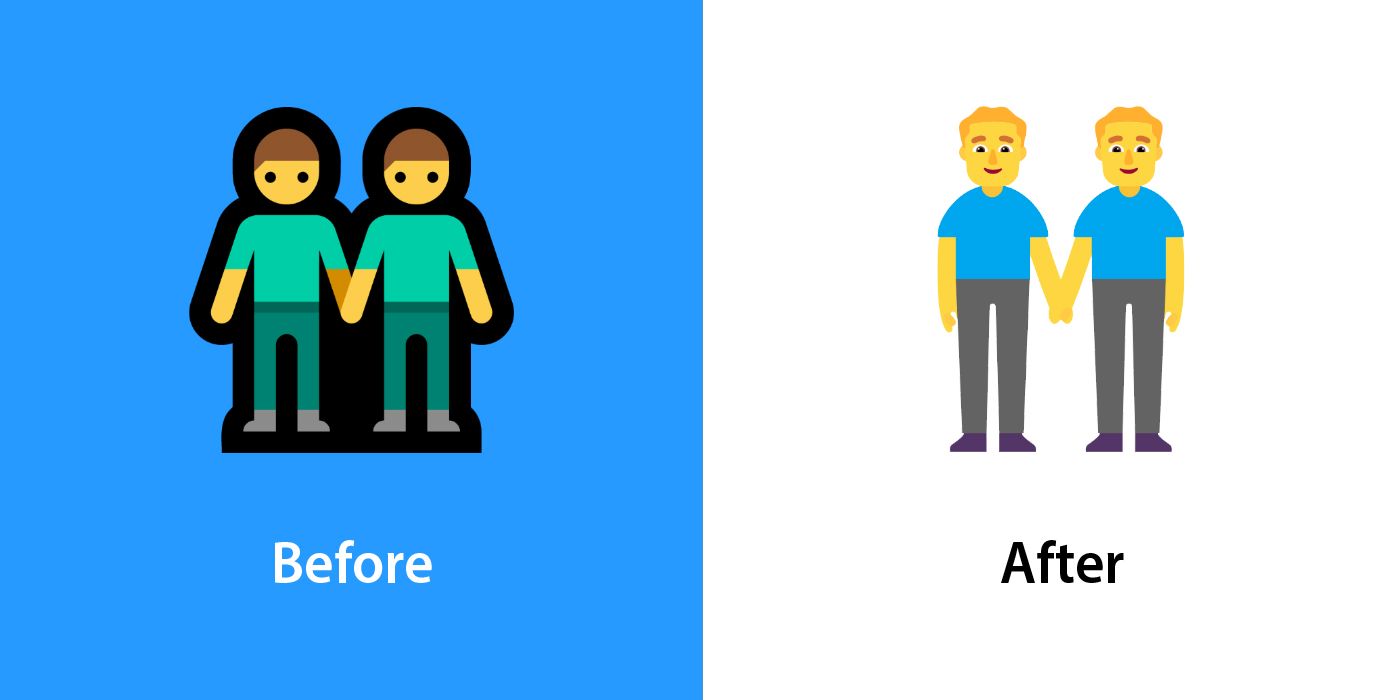 Emojipedia-Windows-11-Fluent-Changelog-Comparison-Men-Holding-Hands