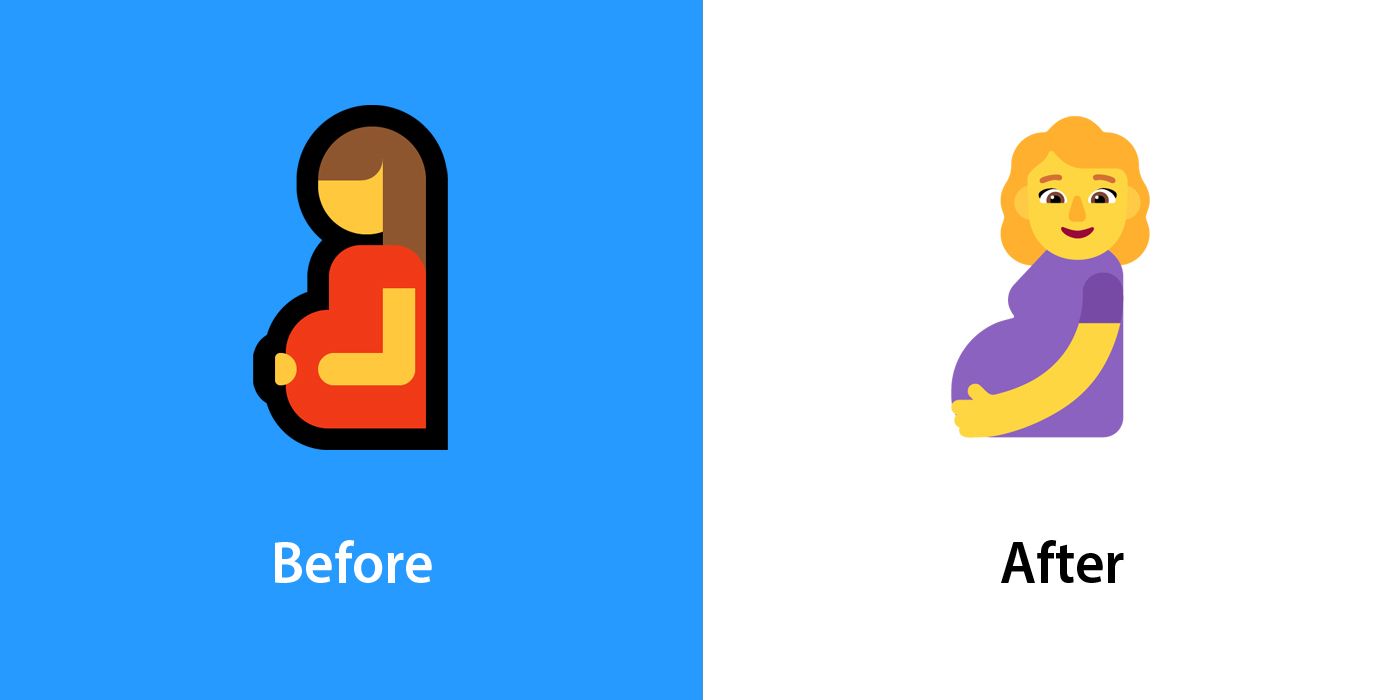 Emojipedia-Windows-11-Fluent-Changelog-Comparison-Pregnant-Woman