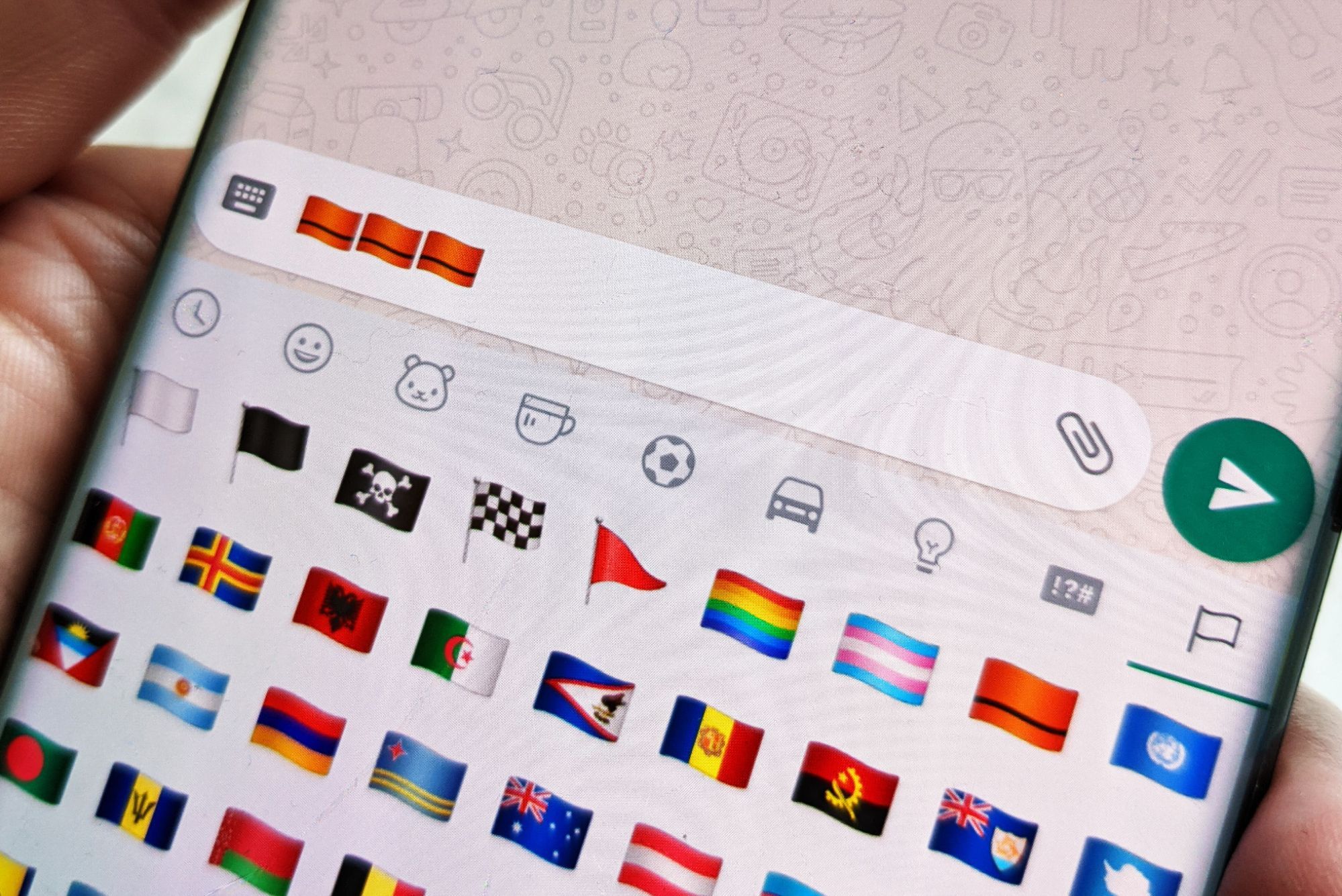 WhatsApp's new Refugee Nation Flag