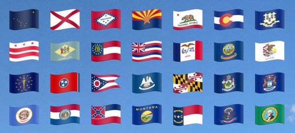 Emojipedia Stickers for U.S. State Flags