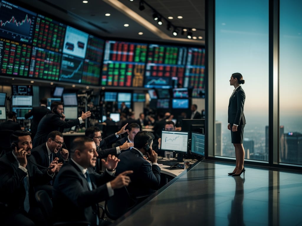 A calm investor ignores short-term market chaos.