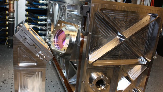 The fiber lasers that comprise the 30-kilowatt ALADIN laser are under production at Lockheed Martin’s Bothell, Washington, facility.