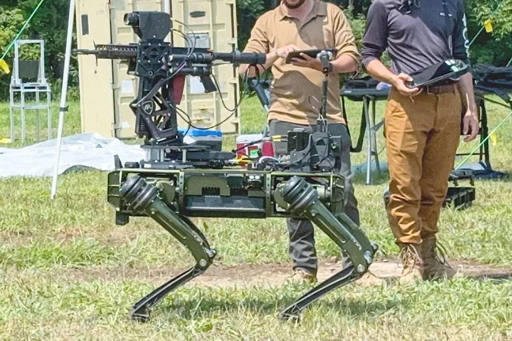 Robot Dog with Drone Hunting Gun Turret Tested by US Army