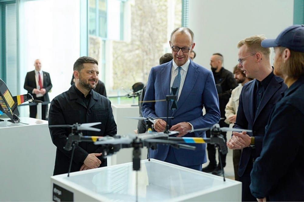 Zelenskyy and Merz Shown Seven Types of Ukrainian‑German Joint Ventures Drones