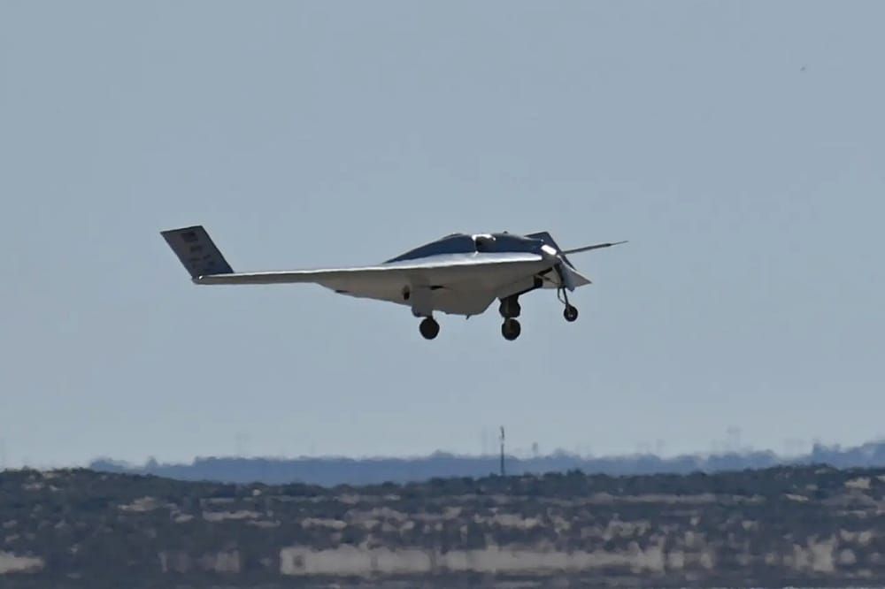 First Flight for DARPA’s XRQ-73 Hybrid-Electric Flying Wing Drone