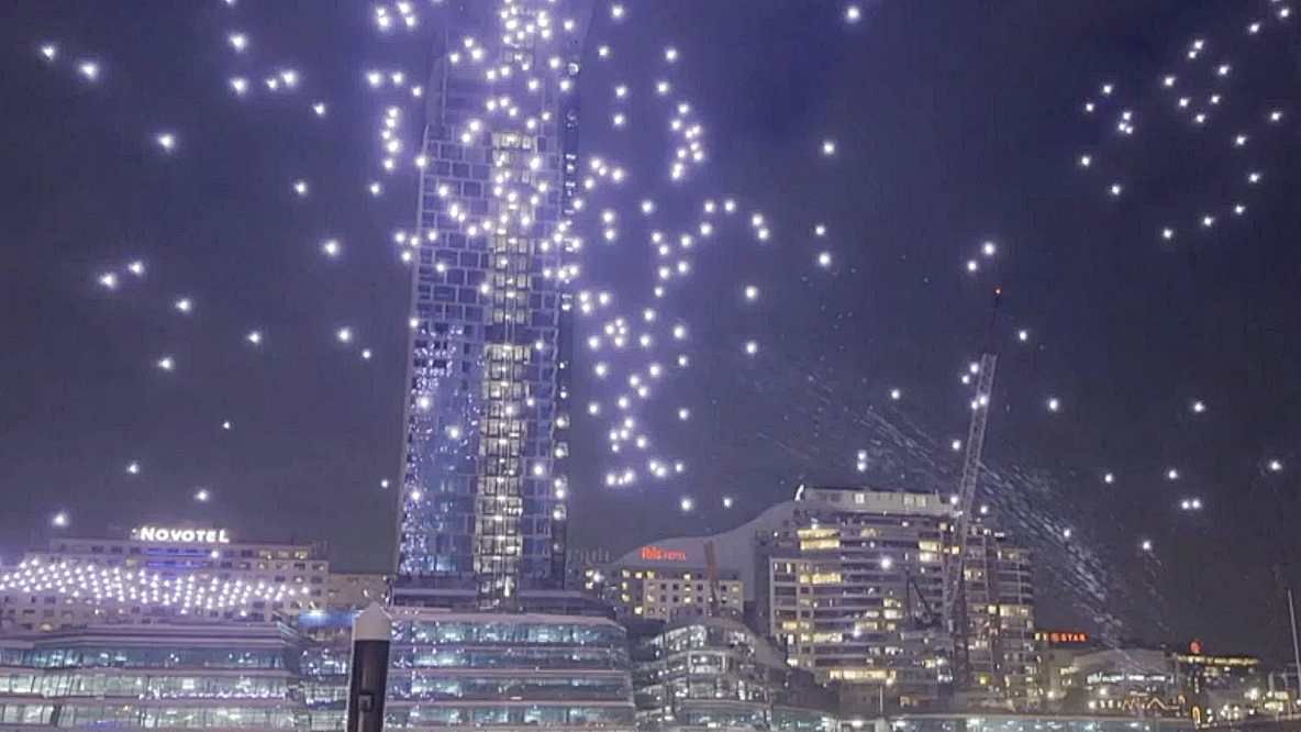 Drones Drop into Sydney Harbour after Light Show Glitch