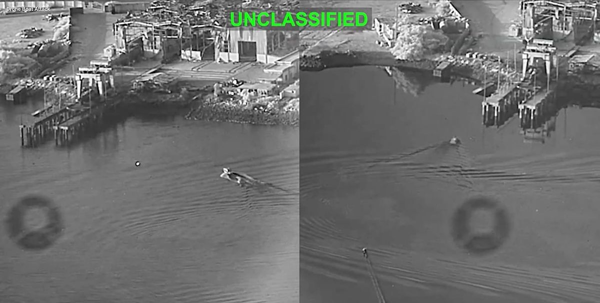 U.S. Sea Drones Strike Iran Naval Base
