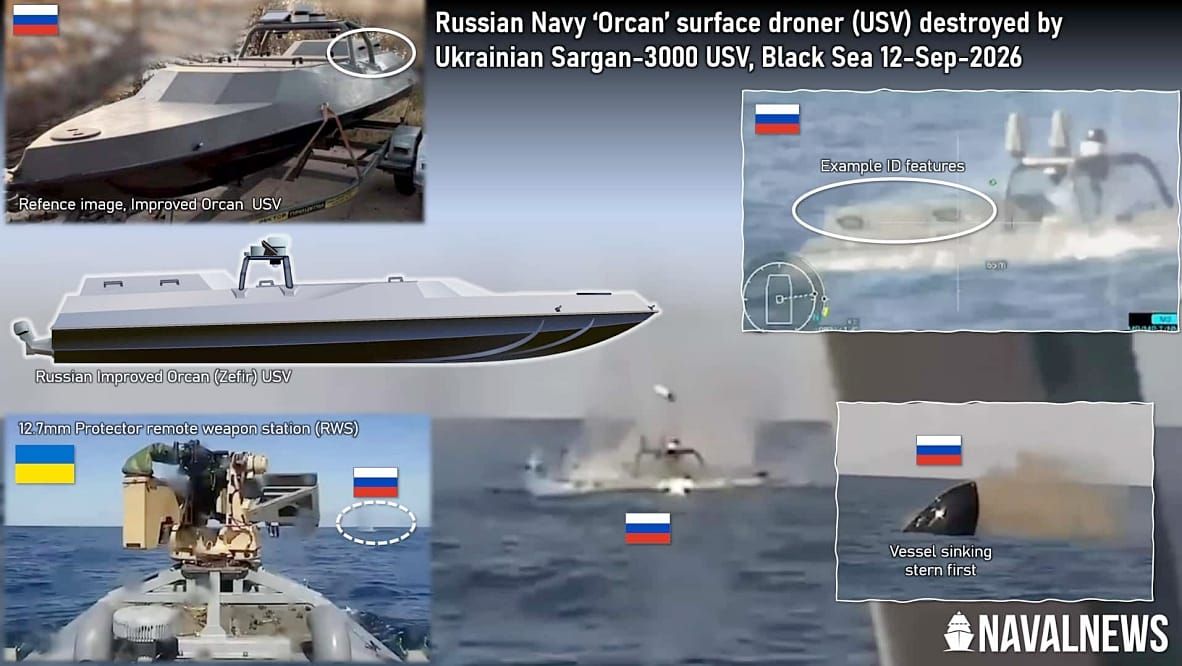 Ukrainian USV Sinks Russian USV  in World’s First Naval Drone Duel