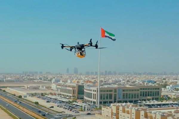 First Drone Parcel Delivery Flight in Abu Dhabi