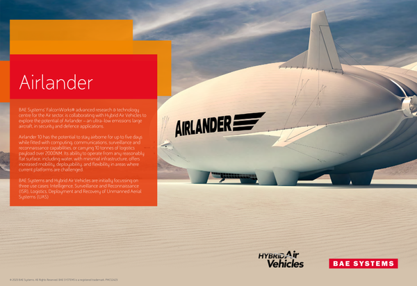 BAE Systems & Hybrid Air Vehicles Sign MoU to Develop Defence Applications for Airlander