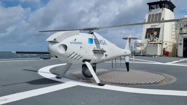 Schiebel CAMCOPTER S-100 Monitors Ship Emissions for EMSA in the North Sea