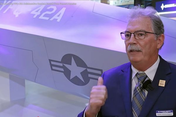 General Atomics Aeronautical Systems President Gives Update on YFQ-42A Collaborative Combat Aircraft
