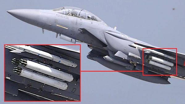 F-15E Spotted with Big Laser-Guided Rocket Arsenal Ideal for Drone Hunting