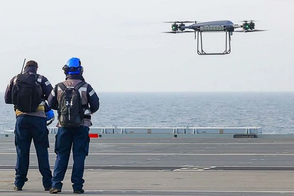 UK Royal Navy Makes Historic First Drone Delivery Between Ships