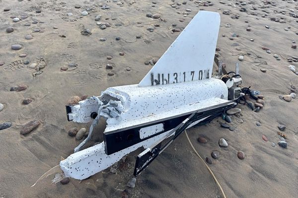 Russian Gerbera Drone Washes Up on Latvian Coast