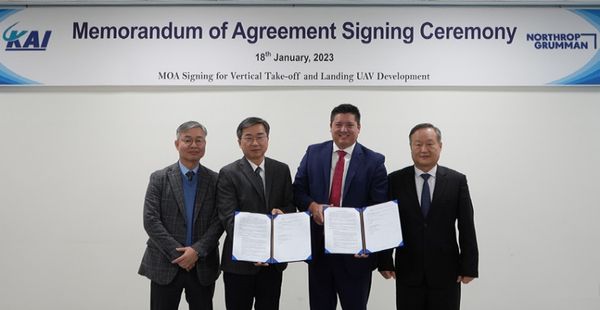 Korea Aerospace Industries and Northrop Grumman Sign MOA  for VTOL UAV Technical Cooperation