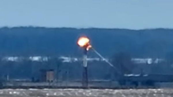 Video of  Ukrainian Volunteer Regiment's Drone Attack  Russian Surveillance Tower