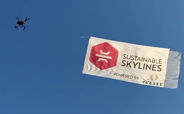 Sustainable Skylines Raises $1M to Launch Large-Scale Drone Advertising Operations