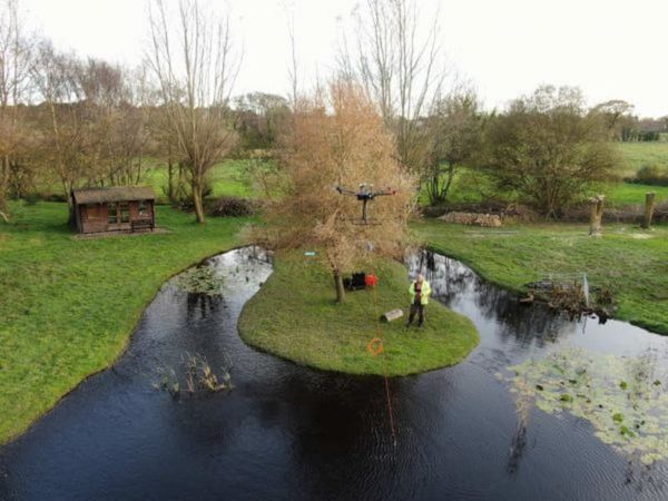 Aerial Drone-Dipping Sensors for Hydrographic Surveys