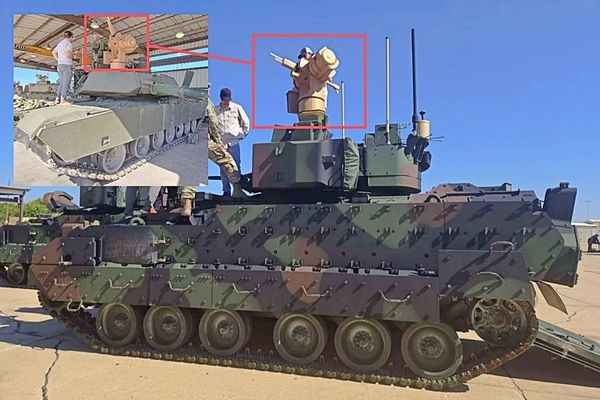 US Army Tests Bullfrog Counter-Drone Turret on Abrams Tank and Bradley IFV for Combat Defense.