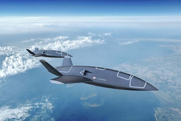 Spain's Sener Unveils SRC 100 Razor Unmanned Stealth Drone at the World Defense Show