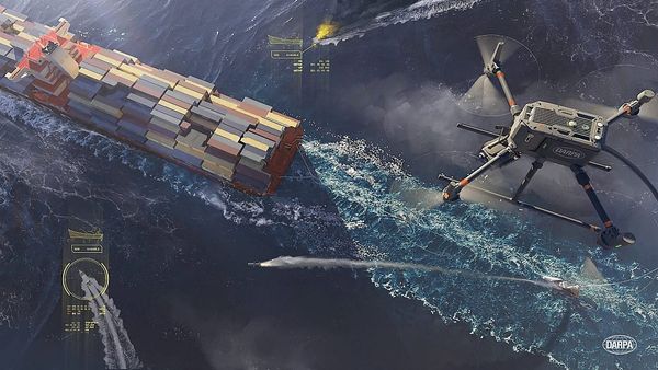 Towed Defence Platform to Protect Commercial Shipping from Drone Attacks