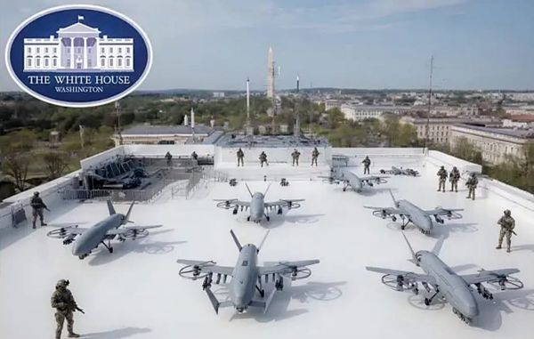 'DronePort' on Top of New White House Ballroom  ?