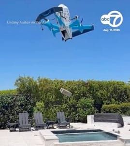 Amazon Drone Drops Package in Texas Pool