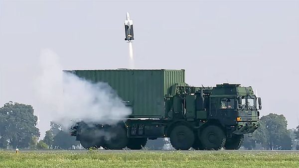 Rheinmetall Launches New Containerized Loitering Munition From Moving Truck