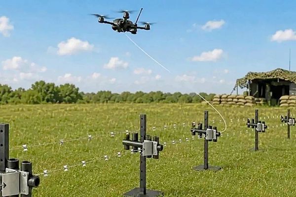 'Smart Barbed Wire': Ukraine Deploys Cable-Snipping Anti-Drone Device
