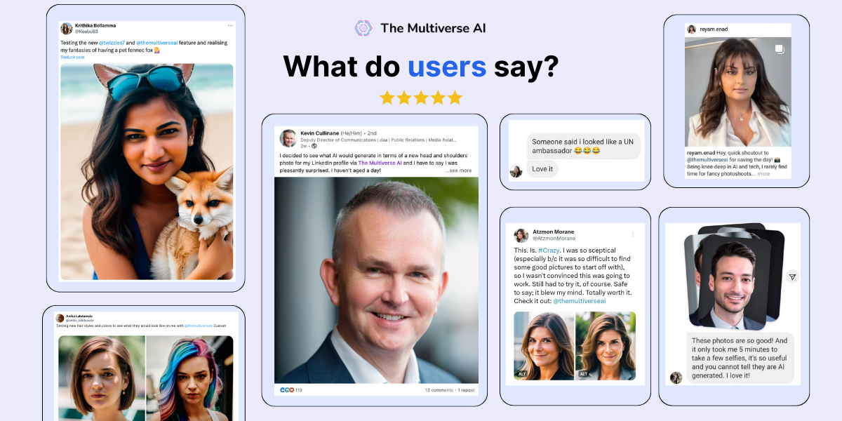 What do users say about AI headshots by the Multiverse AI
