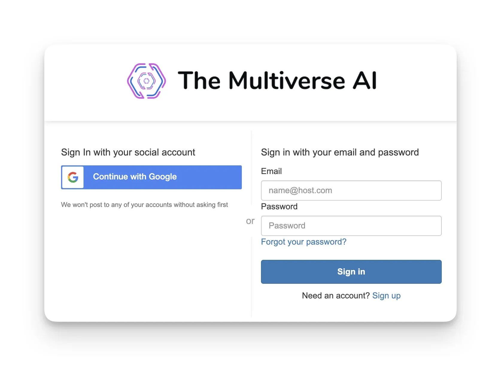 Sign up to AI Headshot generator the Multiverse AI