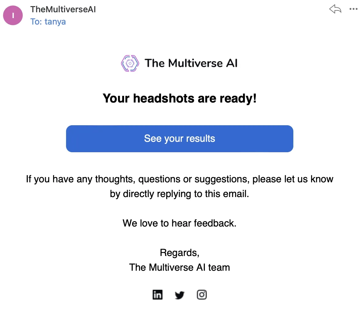 Invite to upload photos for an AI headshot generator
