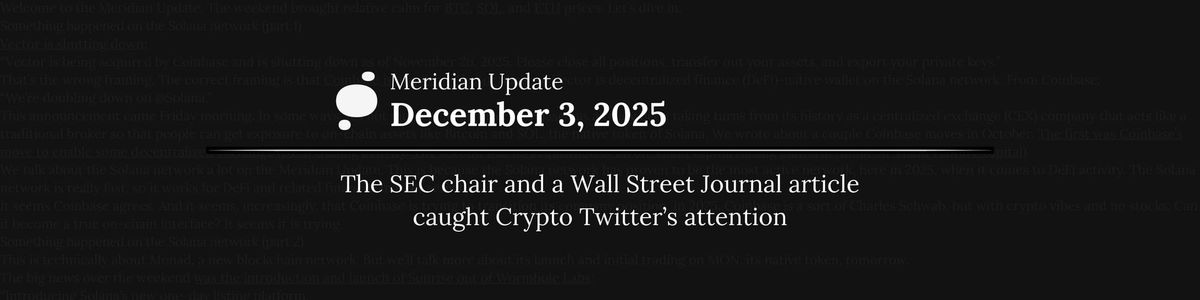 Latest in Blockchain | December 3, 2025