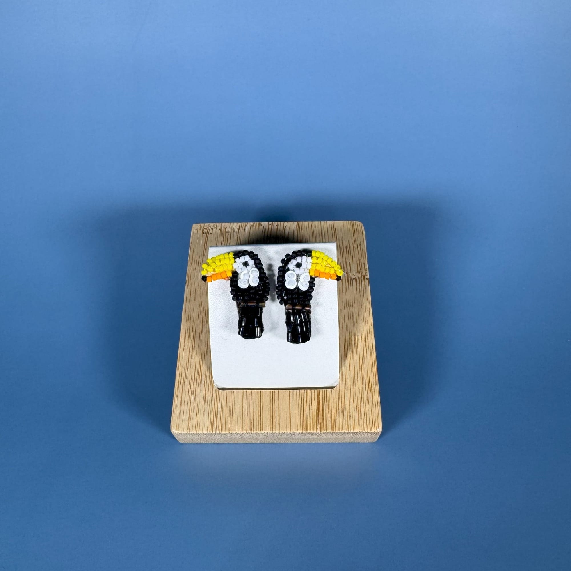 Image of the stud earrings on the background.