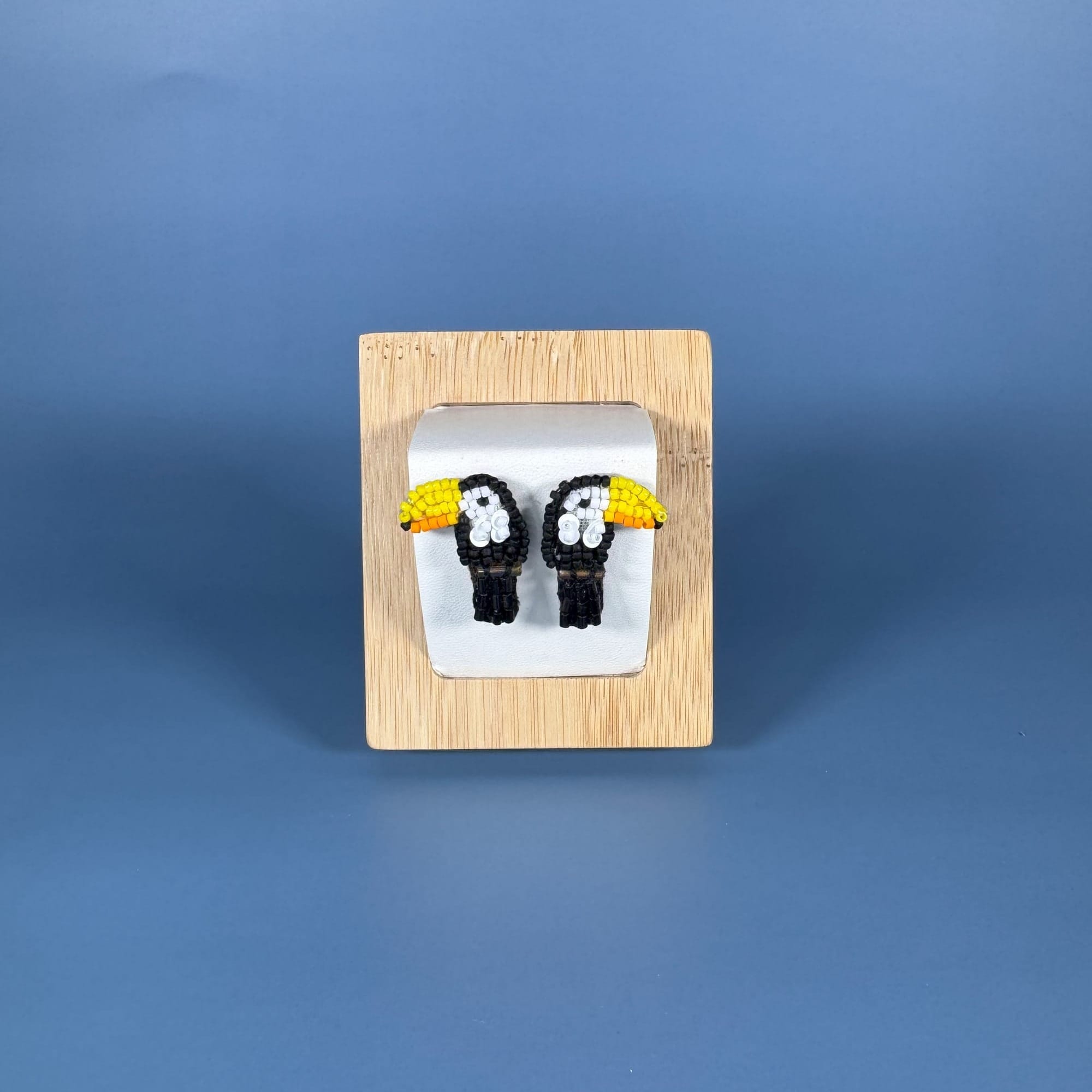 Image of the stud earrings on the background.