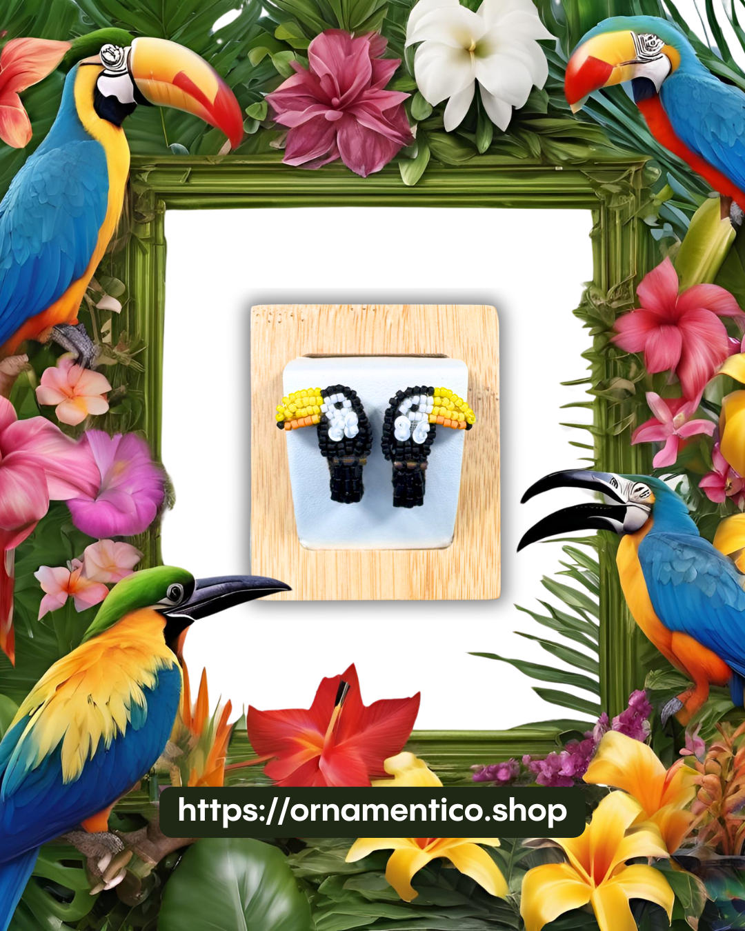 Final image of stud earrings generated with the help of AI