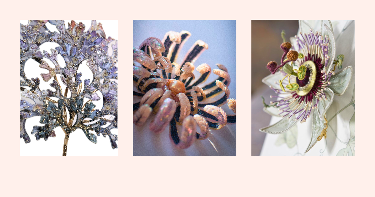 Contemporary couture embroidery works