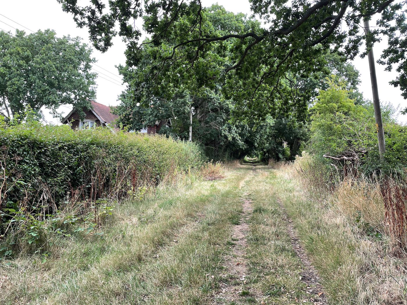 Footpath across Mornings Mill Farm, Eastbourne