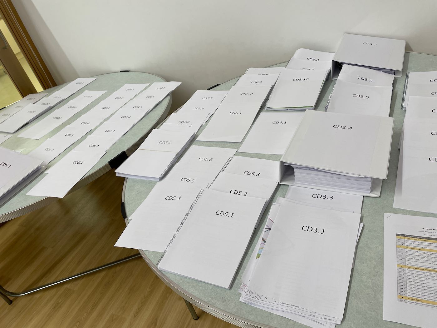 Documents at Mornings Mill Farm appeal