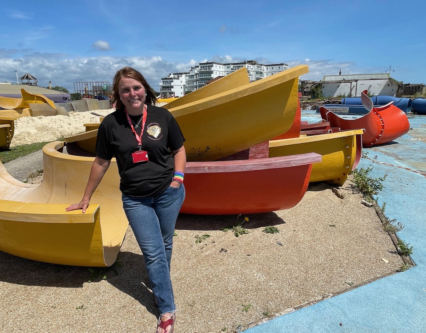 Loretta Lock on the site of Fort Fun Eastbourne