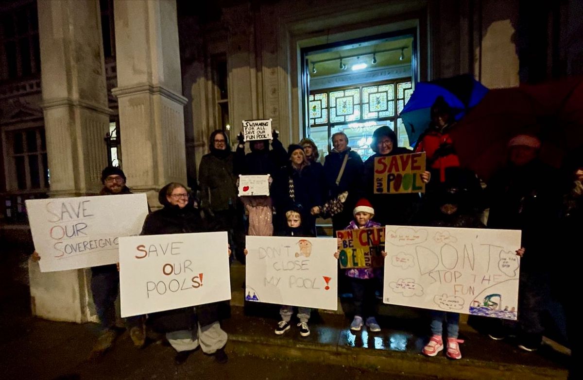 Protesters urge reprieve for swimming pools