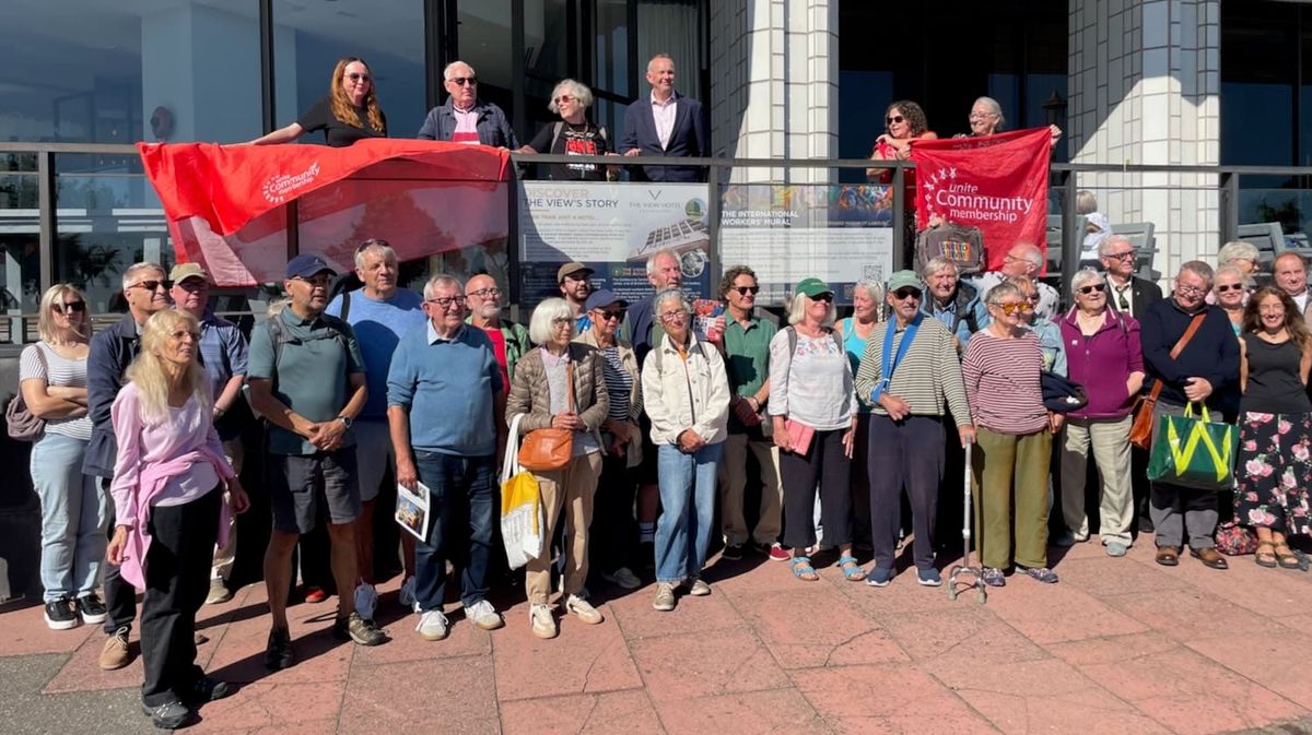 Hotel’s trade union links on display