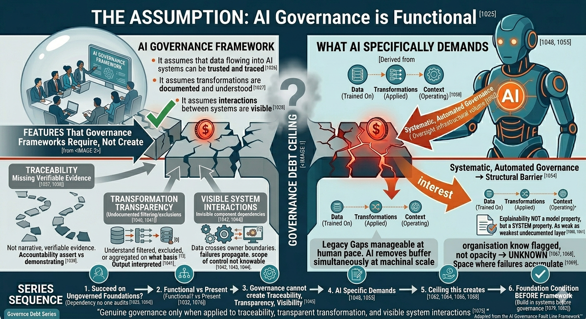 AI Governance Cannot Succeed on Ungoverned Foundations