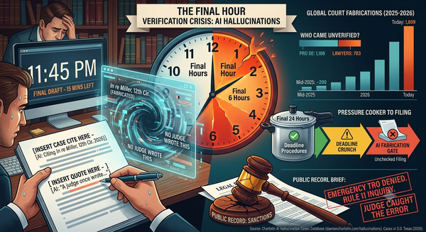 Most AI Hallucinations in Court Filings Happen in the Final 24 Hours. Here's the Data
