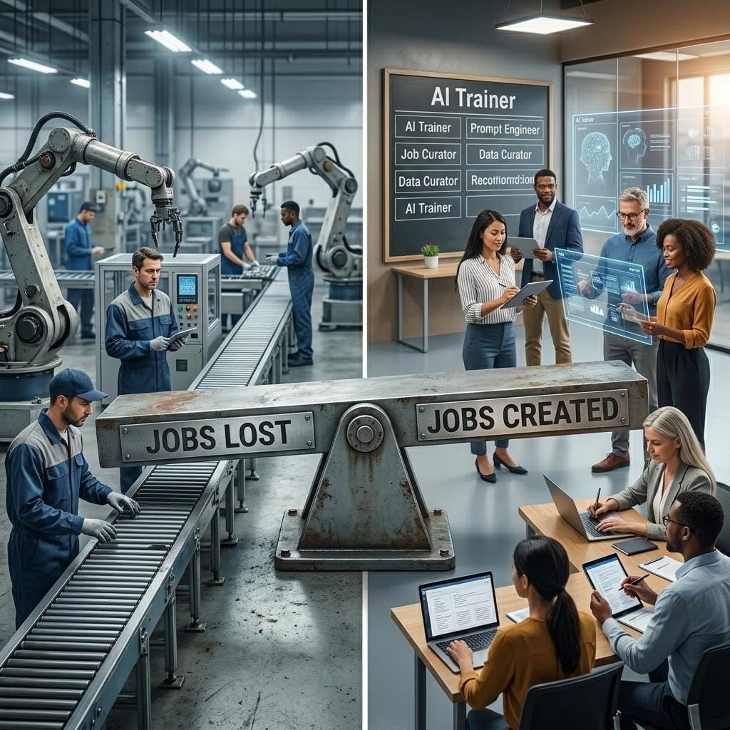 Is AI Truly Creating More Jobs Than It Is Replacing?