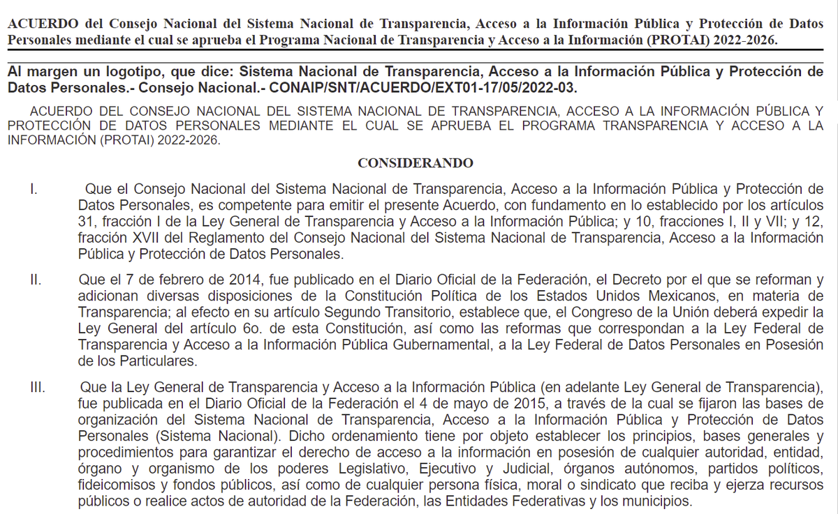 Aprobación del Programa Nacional de Protección de Datos Personales (PRONADATOS) 2022-2026 (México)