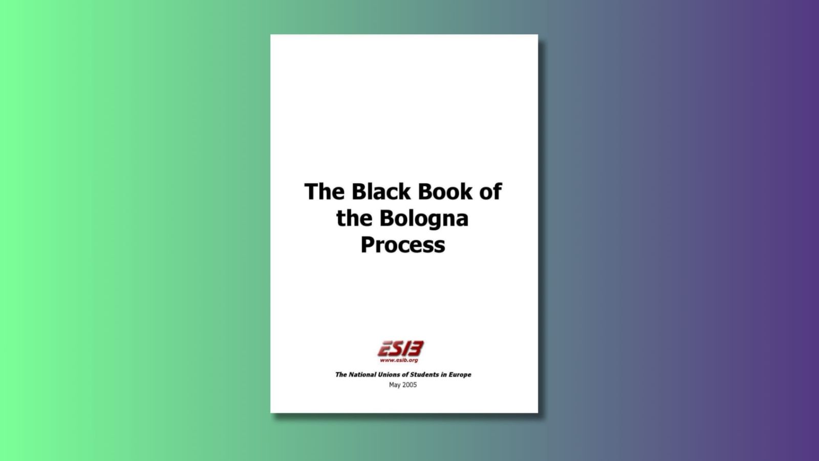The Black Book of the Bologna Process, 2005 post image